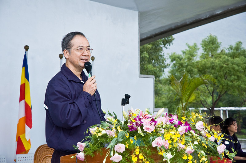 校長於致詞時,已創校宗旨為主題,闡述18年來的教育成果