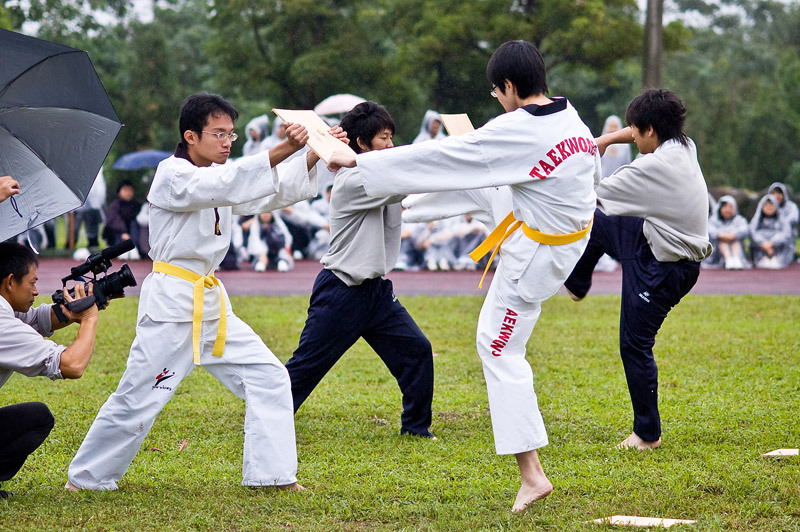 精采的跆拳社武術表演